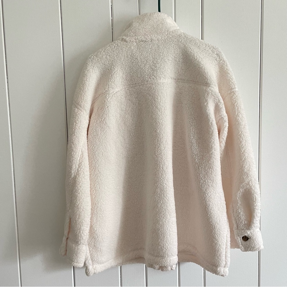 $15 SALE Shacket NWT Cream Off-White Fuzzy Jacket XL/XXL Outdoor by 32 Degrees - Picture 3 of 10